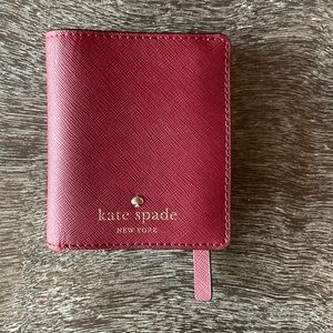 Kate Spade small bifold wallet in burgundy